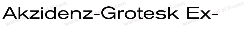 Akzidenz-Grotesk Ex字体转换